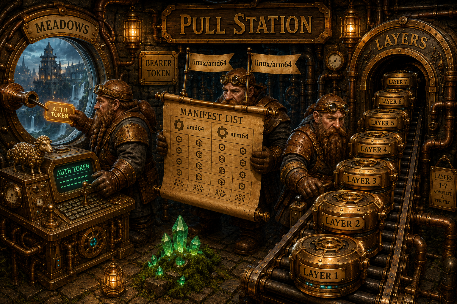 Pull from regestry: Auth, Manifest Lists, Multi-Arch