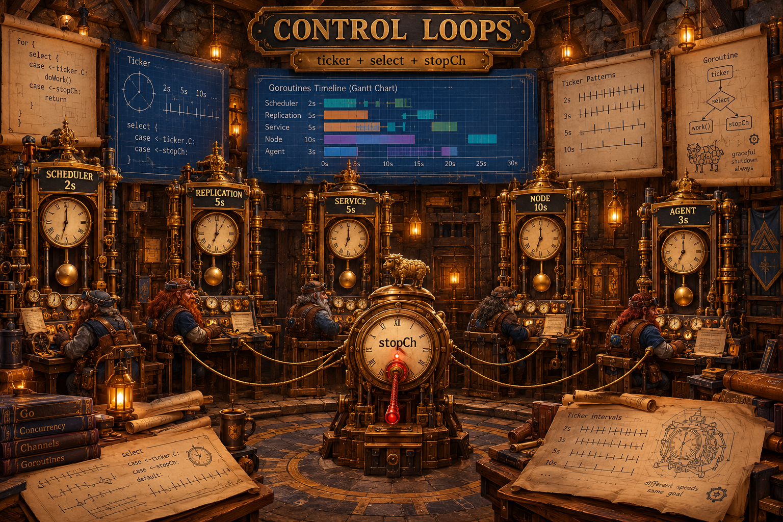 Goroutines для control loops