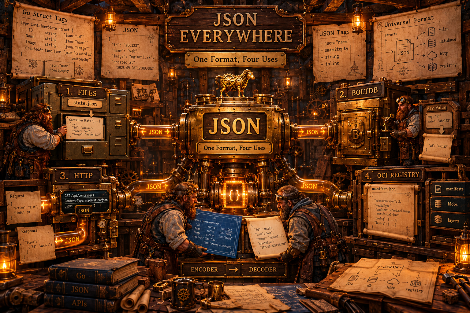 JSON serialization для state persistence