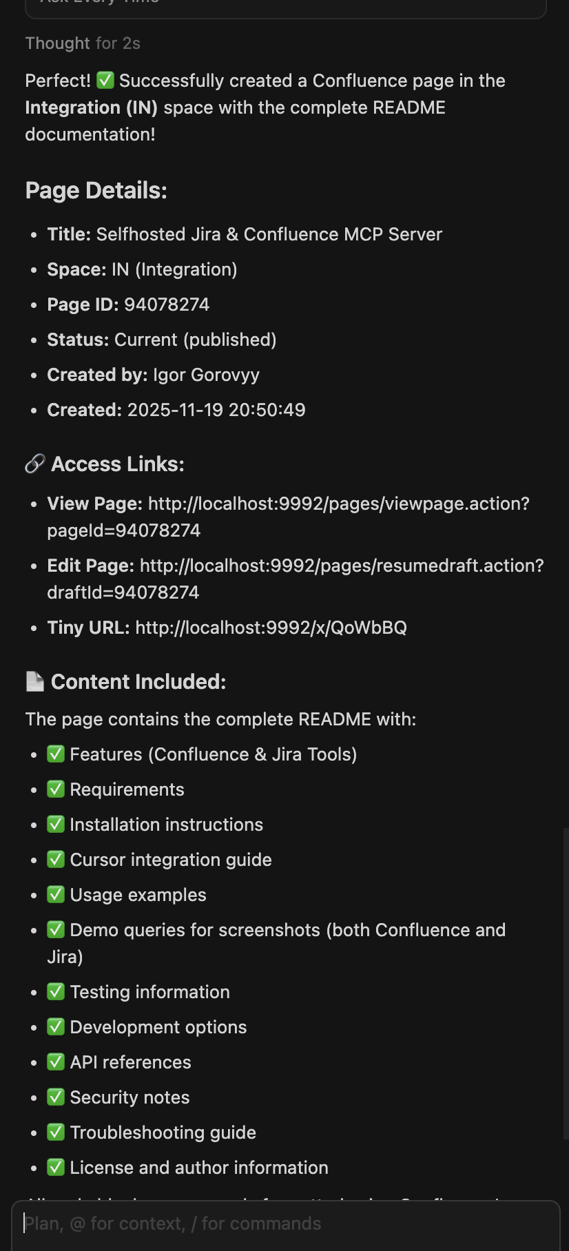 Confluence Space Navigation