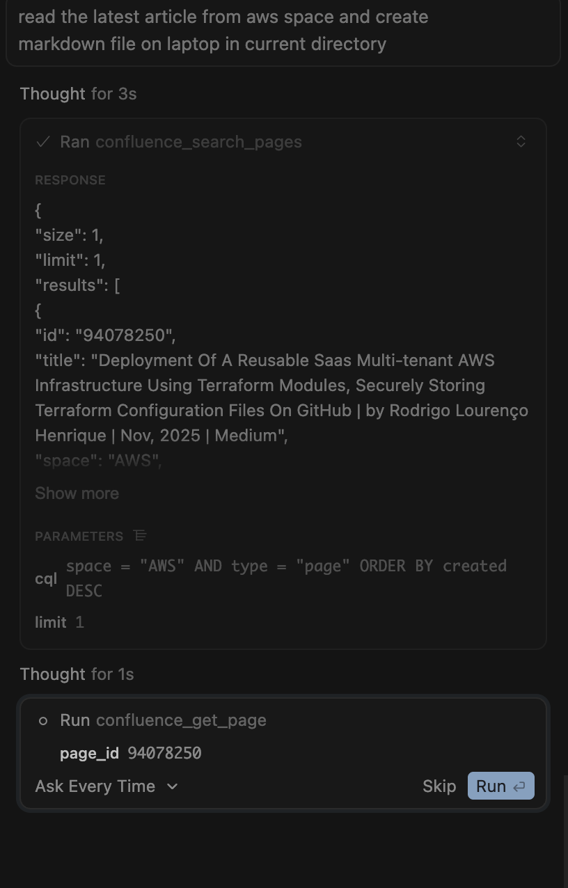 Confluence Page Creation